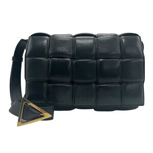 BOTTEGA Veneta Padded Cassette Shoulder Bag Black Leather